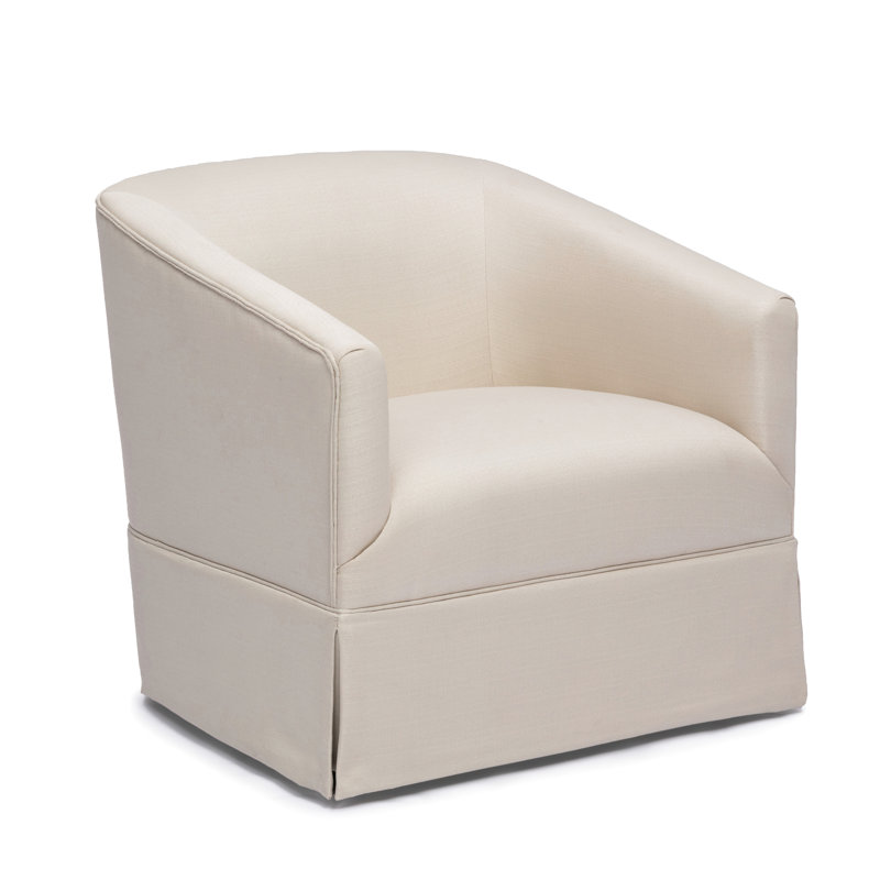 Fauteuil pivotant en jupe de lin Earl