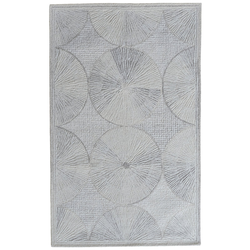 Tapis touffeté à la main Denali - ivoire / gris - 9 pi 6 po x 13 pi 6 po Denali, 9 pi 6 po x 13 pi 6 po