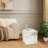 Marble Style Cube End Table