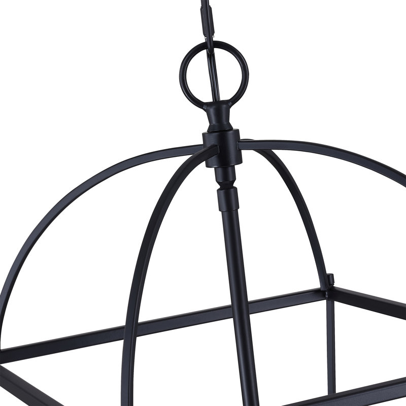 CHANDELIER H 21 "AVEC 4 LUMIÈRES AVEC FINI NOIR MAT, E12 / candélabre
