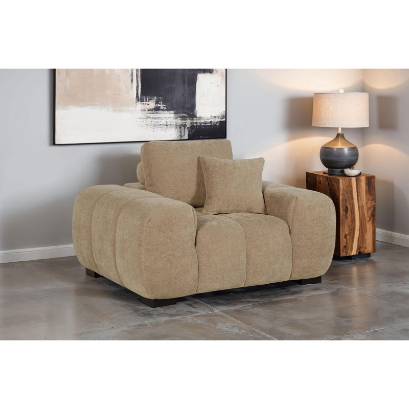Fauteuil d'appoint Plather, Chameau