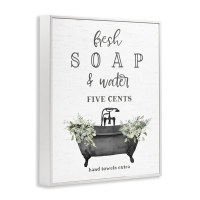 Giclée encadrée de savon et d'eau fraîche, design par Lettré et doublé