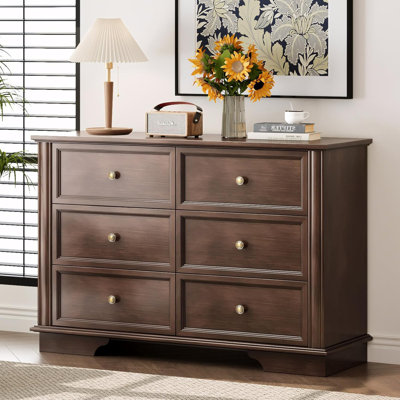 47.2'' W Spray-painted MDF 2-Row 6-Drawer Dresser
