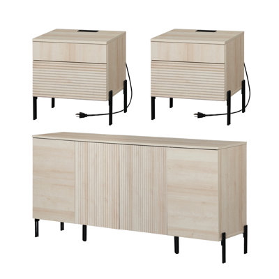 Ensemble de table de chevet et de chevet Laverda