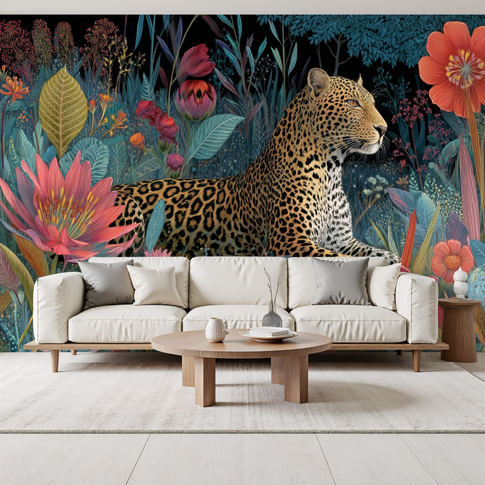Red Barrel Studio Leopard Peel and Stick Wallpaper Leopard Jungle Glade ...