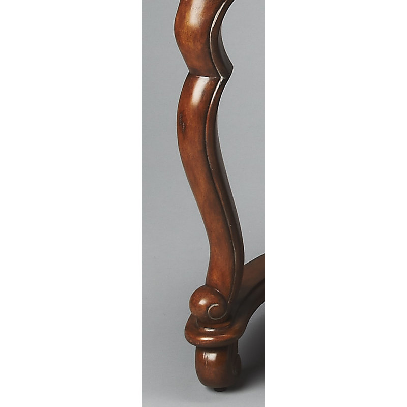 Brava Faux Leather Demilune Desk