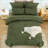 Andency Olive Green Full Size Comforter Sets with Sheets - 7 Pieces Bed in a Bag Boho Tufted Bedding Sets Fluffy Lightweight Full Bed Set with Comforter, Sheets, Pillowcases & Shams for All Season-124621828-124621808