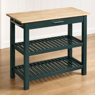 40'' Kitchen Island, Solid Hardwood Top