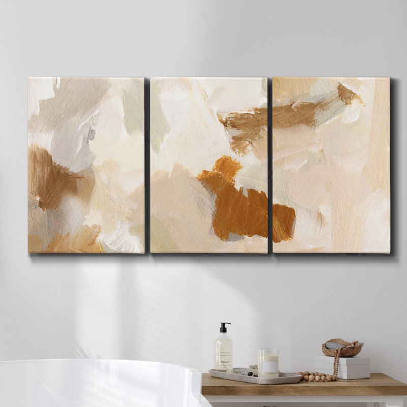 Green Mist Vista I - ensemble de 3 toiles tendues, H 36 po x l 72 po x P 2 po
