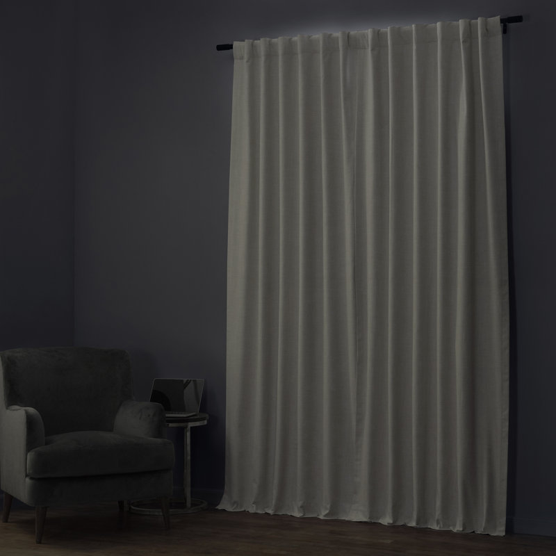 Rideaux occultant en polyester extra large Dondie, L 100 po x L 96 po, Blanc chaud