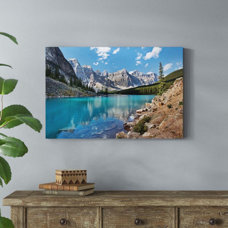 « moraine lake i », reproduction de photo sur toile tendue
