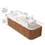 Meuble-lavabo de 60 po avec lavabo et lavabo rectangulaire en céramique blanche