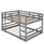 Lit superposé au-dessus gris - Fabriqué en bois massif et élégant, s'adapte aux matelas de la taille, essentiel pour la chambre à coucher en bois, améliore l'apparence, inclus-1367879220