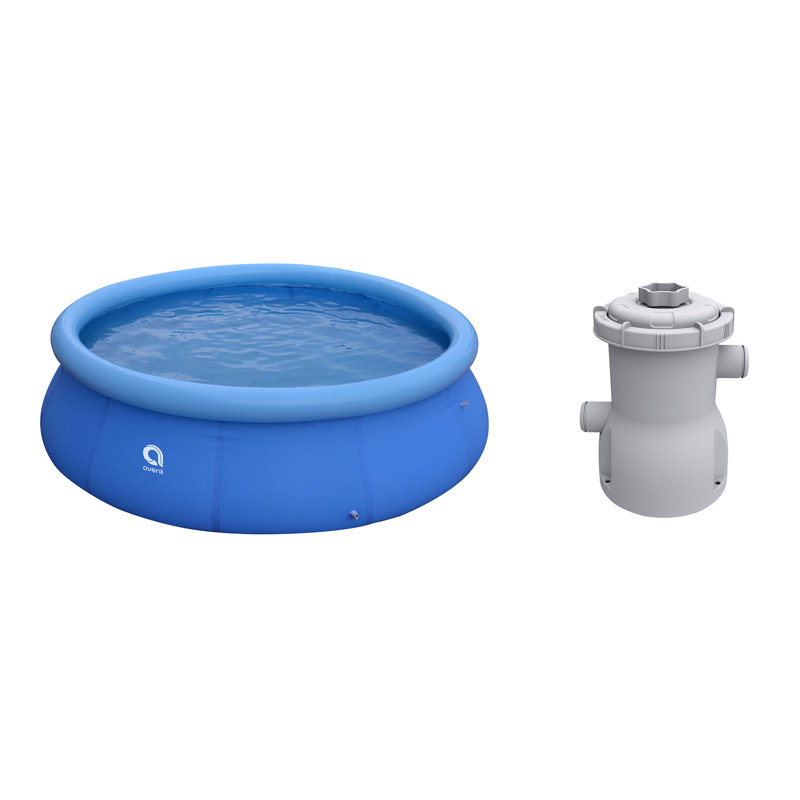 Plastic Round Inflatable Pool 30'' H x 120'' W x 120'' L