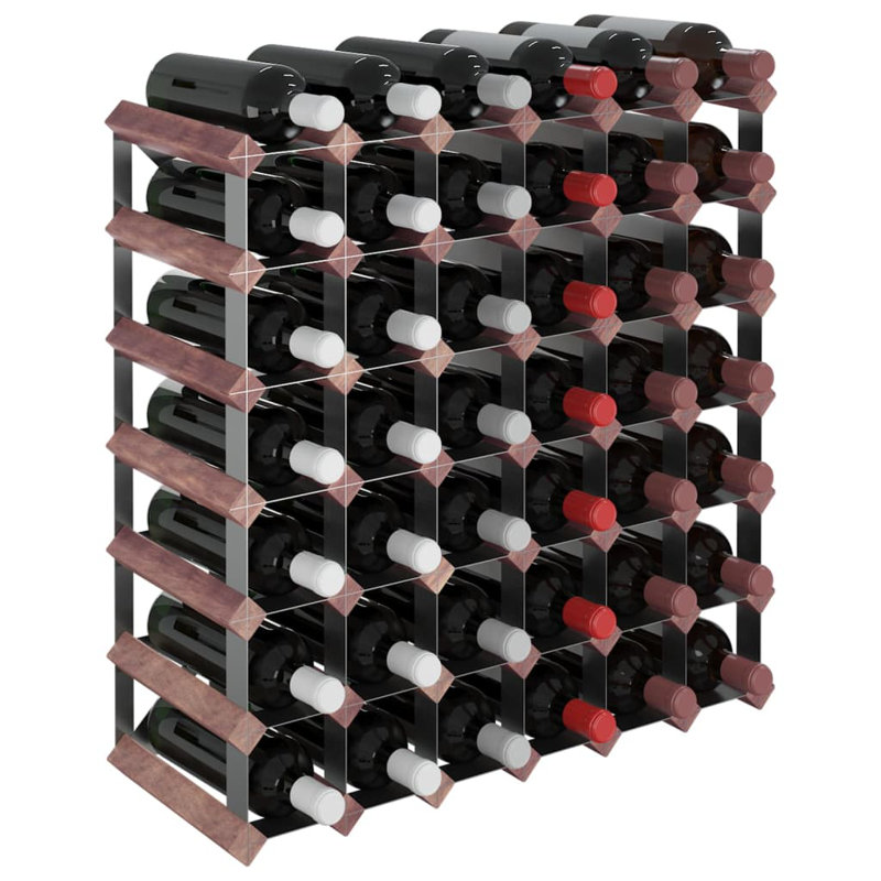 Porte-bouteilles de vin Danera, H 24 po x l 24 po x P 8,9 po, Brun