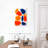 Avery Orange Blue Shapes Abstract-108390843