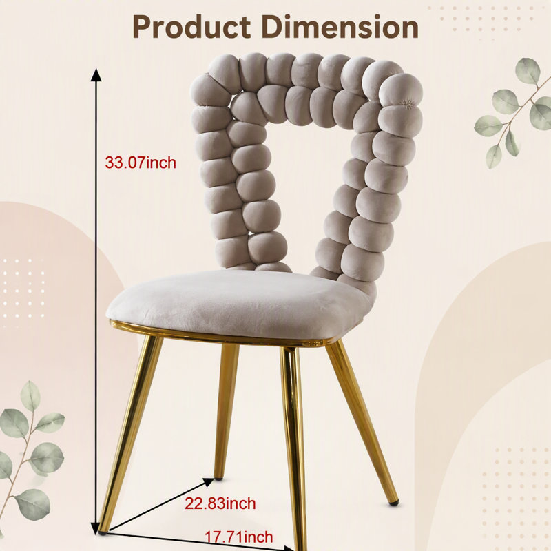 Ensemble de deux chaises confortables et modernes avec pieds en tube de fer, coussins moelleux et dossier ergonomique pour de multiples réglages