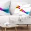 Rainbow Shade Waves - Coussin imprimé abstrait-89823892-89823896