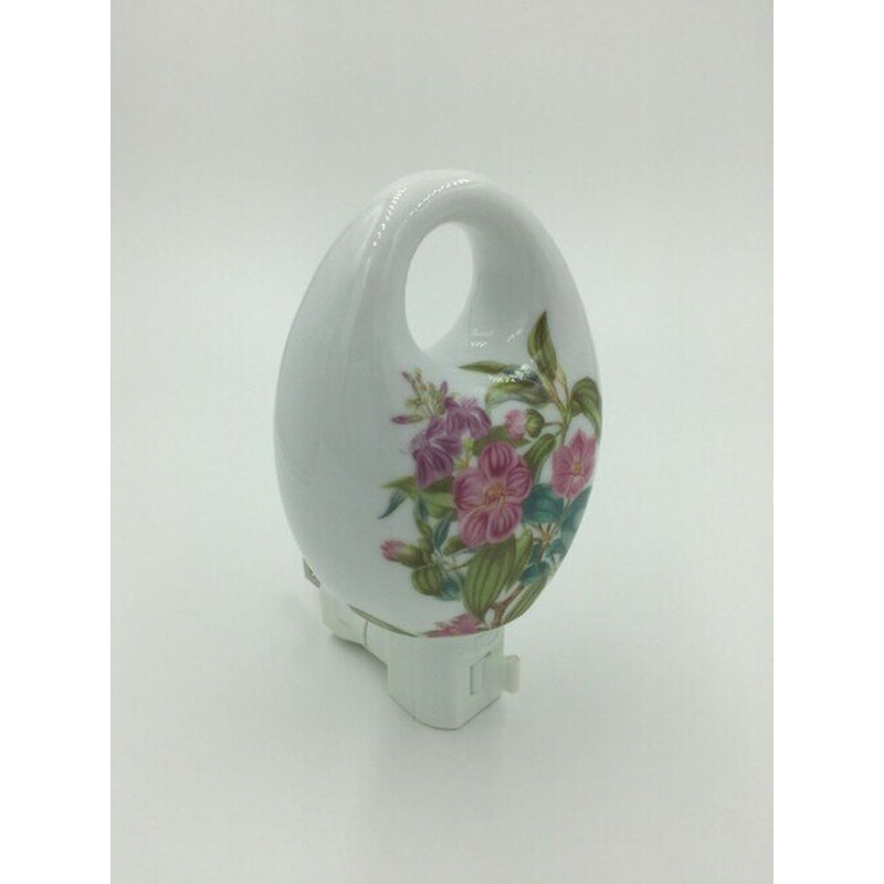 Nalaysia fleurs roses sur une veilleuse ovale
