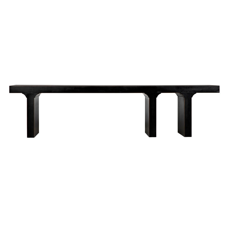 Kir Solid Wood Dining Bench, Black