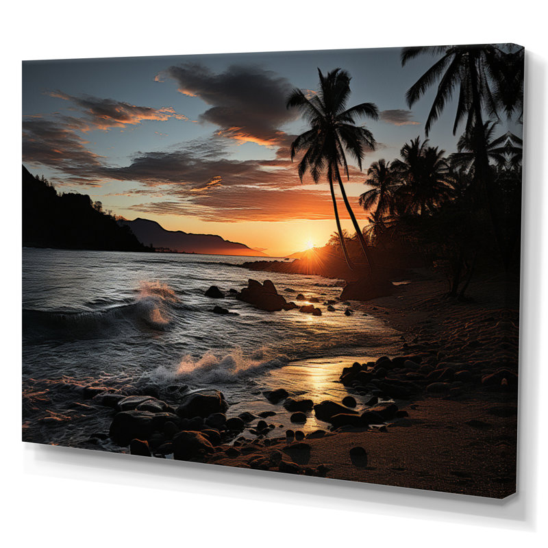 Beach Tropical Escape III - Imprimé, H 24 po x l 32 po x P 1 po, Toile tendue