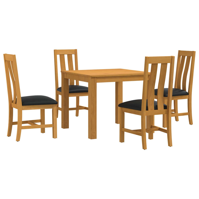 Oak Solid Wood Dining Set, 5