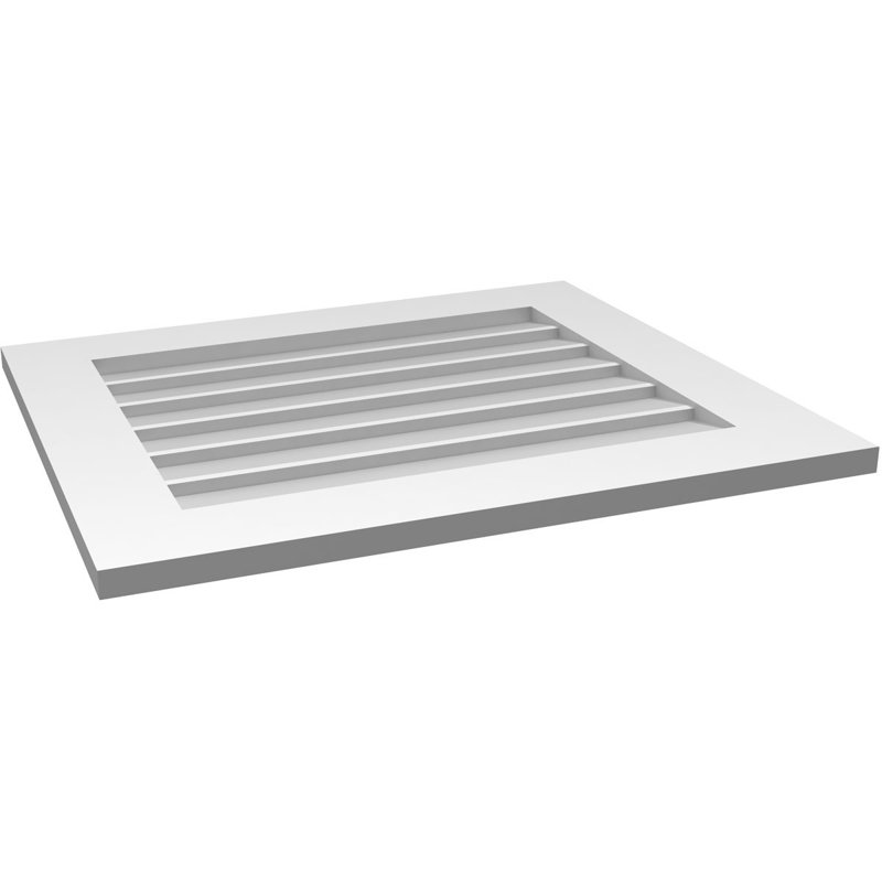 Vent à pignon rectangulaire en uréthane non-fonctionnel, H 24 po x l 28 po x P 1 po