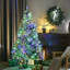 Grand arbre de Noël artificiel pré-éclairé-325849549