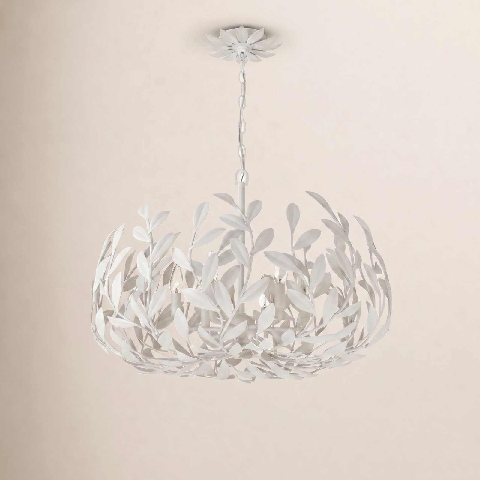 Conde Dimmable 6 - Light Chandelier, Matte White