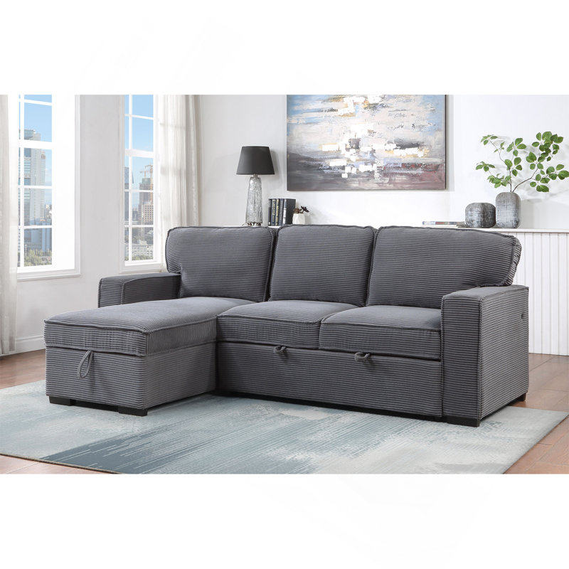 TERRITORY LIGHT GREY PULL OUT SOFA BED