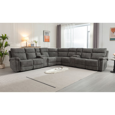 Adjustable Headrest Power Recline Sectionals