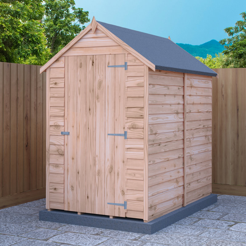 Garden Value 4 ft. W x 6 ft. D Overlap Garden Shed, No