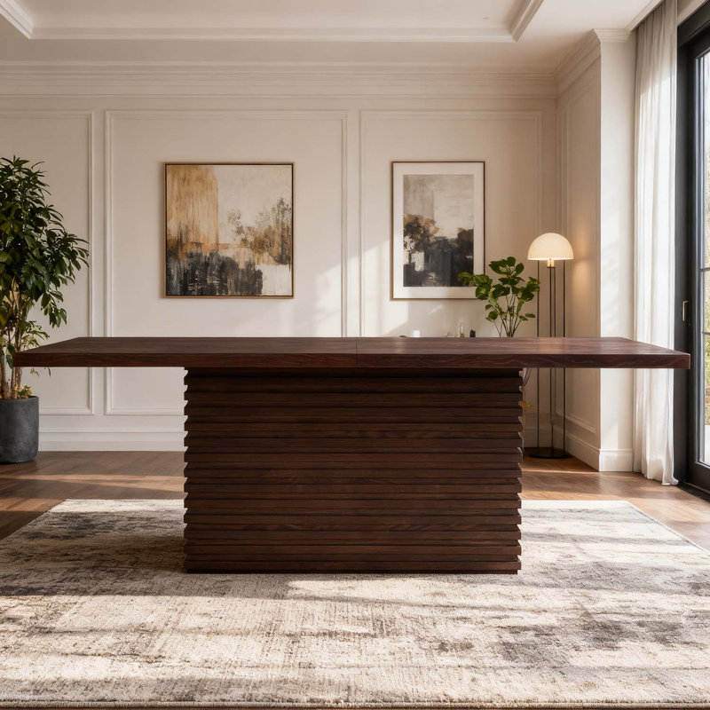 Table de salle à manger rectangulaire, pour des rassemblements confortables et une utilisation polyvalente dans n'importe quelle pièce