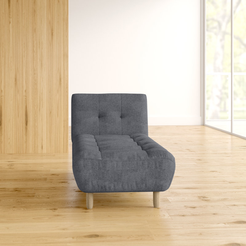 Seren Upholstered Chaise Lounge, Grey
