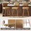 Tabourets de comptoir pivotants modernes avec structure en métal-470336105