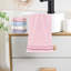 Ensemble de serviettes de bain en coton doux et très absorbant, serviettes à séchage rapide non pelucheuses pour la baignoire spa et la maison, rose / gris / beige / bleu 28,7 x 13,4 po