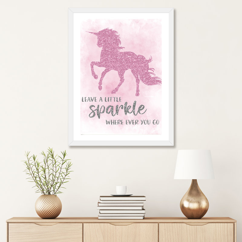 Art sparkle, H 32 po x l 24 po x P 1 po, Papier avec cadre blanc