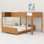 Lit superposé en bois classique avec tablette de rangement, échelle-1796647394