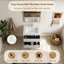  Meuble-lavabo flottant blanc minimaliste 30 po avec lavabo en résine intégré et tiroirs en U-221576869