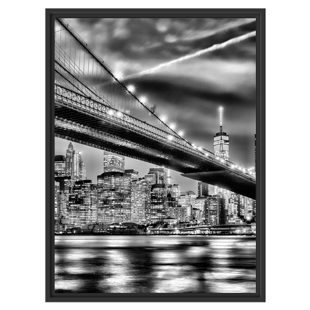 Gerahmtes Wandbild New York Brooklyn-Brücke