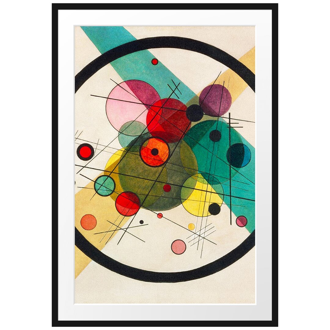 Wassily Kandinsky - Kreise In Einem Kreis - Im Bilderrahmen Mit Galerie-Passepartout