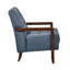 Chaise d'appoint de style moderne avec meubles en bois capitonnés et revêtus de cuir bleu 1 pièce-1382512811