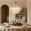 Lustre en verre rose
