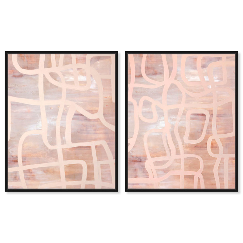 Blob and Curve , Cadre flottant noir, H 20 po x l 16 po