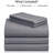 Luxclub 4 PC Light Gray King Silky Soft Cooling Extra Deep Pocket Performance Sheet Set-123418291-134223520