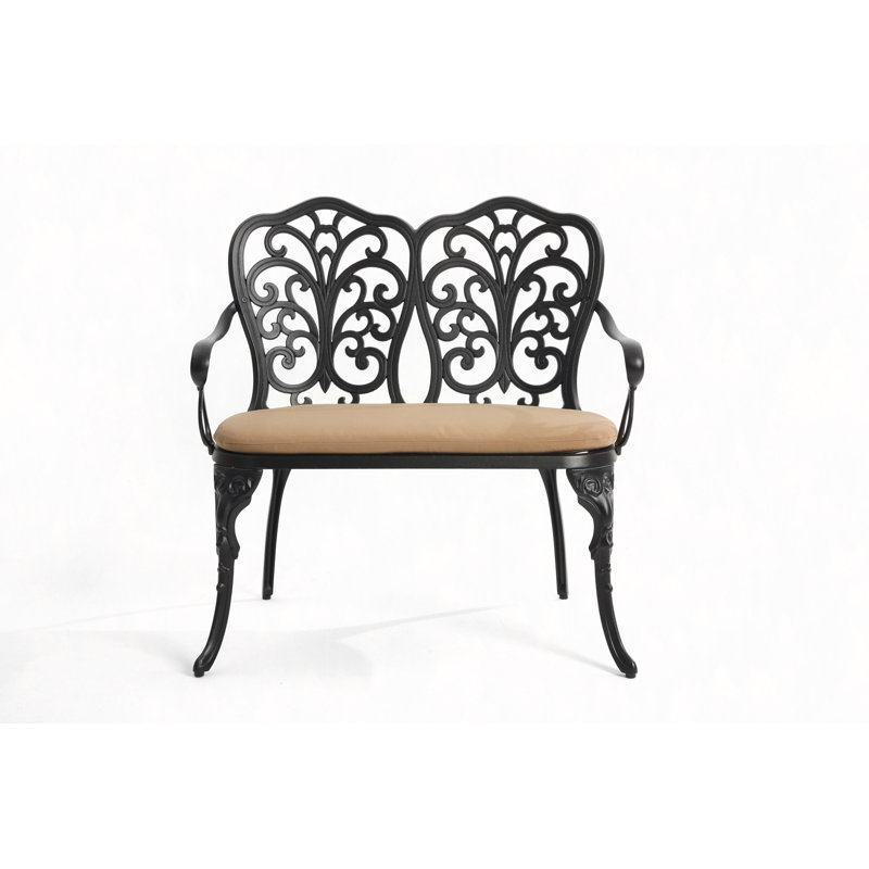 Banc en fonte d'aluminium avec coussin