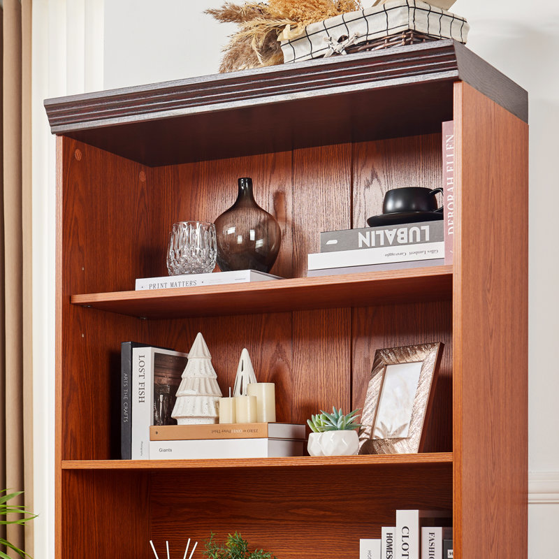 Grandes bibliothèques avec rangement, armoire de maison rustique réglable en bois aggloméré