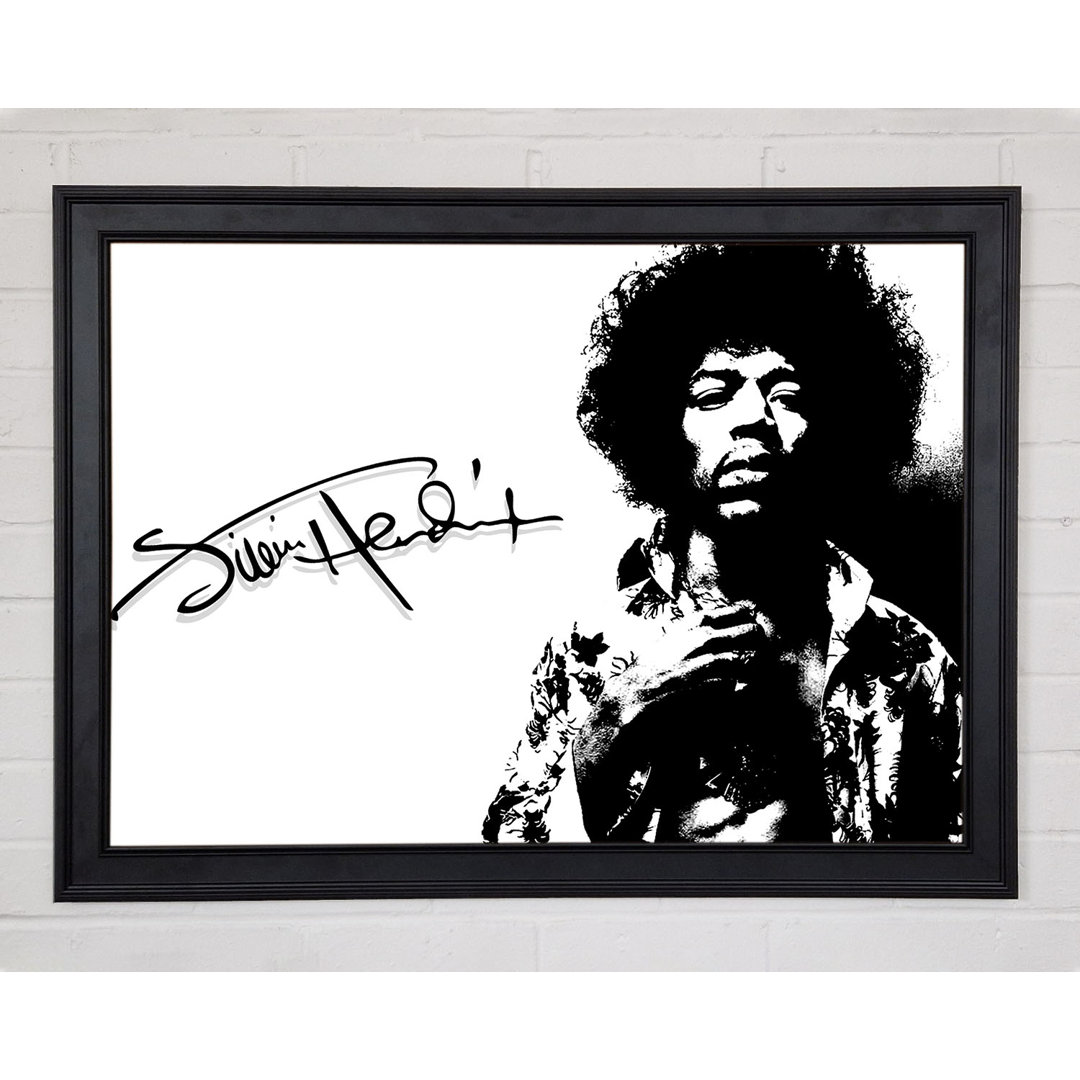 Jimi Hendrix Signature - Einzelner Bilderrahmen Kunstdrucke