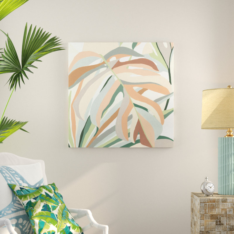 «Soft Tropicals II», peinture sur toile tendue, H 36 po x l 36 po