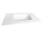 Stone Resin Solid Surface Sink For Bathroom - Matte White, 39.87 In Depth, Balanced Proportions, Countertop Setup, Seamless Finish Vanity 22.21 Width, Universal Design, Scratch Surface, Smooth